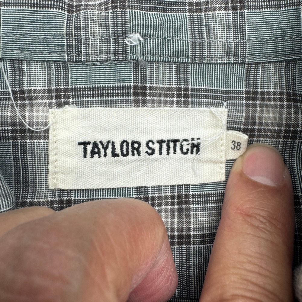 Taylor Stitch Plaid Button Down Shirt Mens 38 Small Long Sleeve Casual - Picture 4 of 8